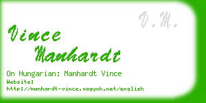 vince manhardt business card